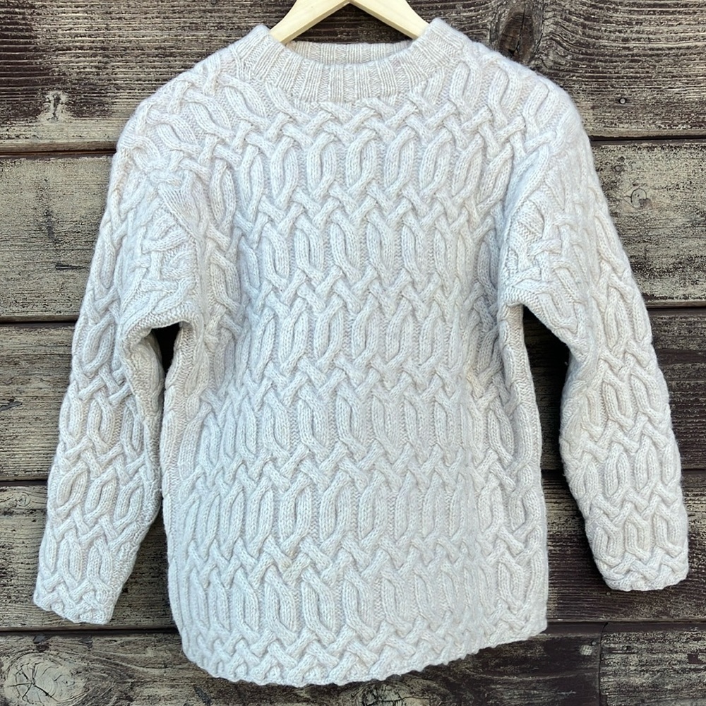J Crew 100% Wool Fishermans Sweater